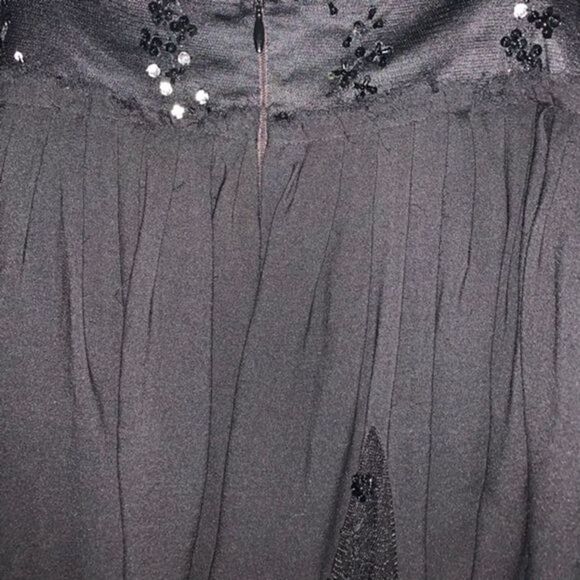 Alice and Olivia Black Mini Dress w lace and beads - Picture 7 of 10